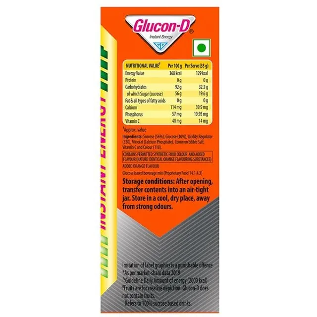 Glucon-D Instant Energy Health Drink - Tangy Orange, 450 g Refill-9.webp